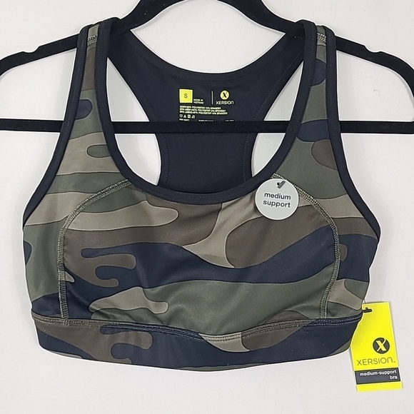 NWT Xersion Women's Medium Support Camo Sports Bra Sz S - Picture 1 of 6